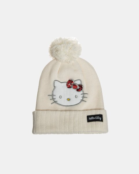 Σκούφος Hello Kitty με χοντρή πλέξη και παγιέτες one size (2-4 ετών)
