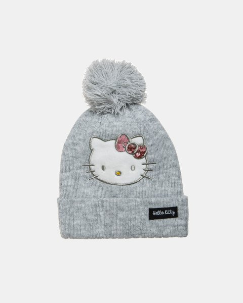 Σκούφος Hello Kitty με χοντρή πλέξη και παγιέτες one size (2-4 ετών)
