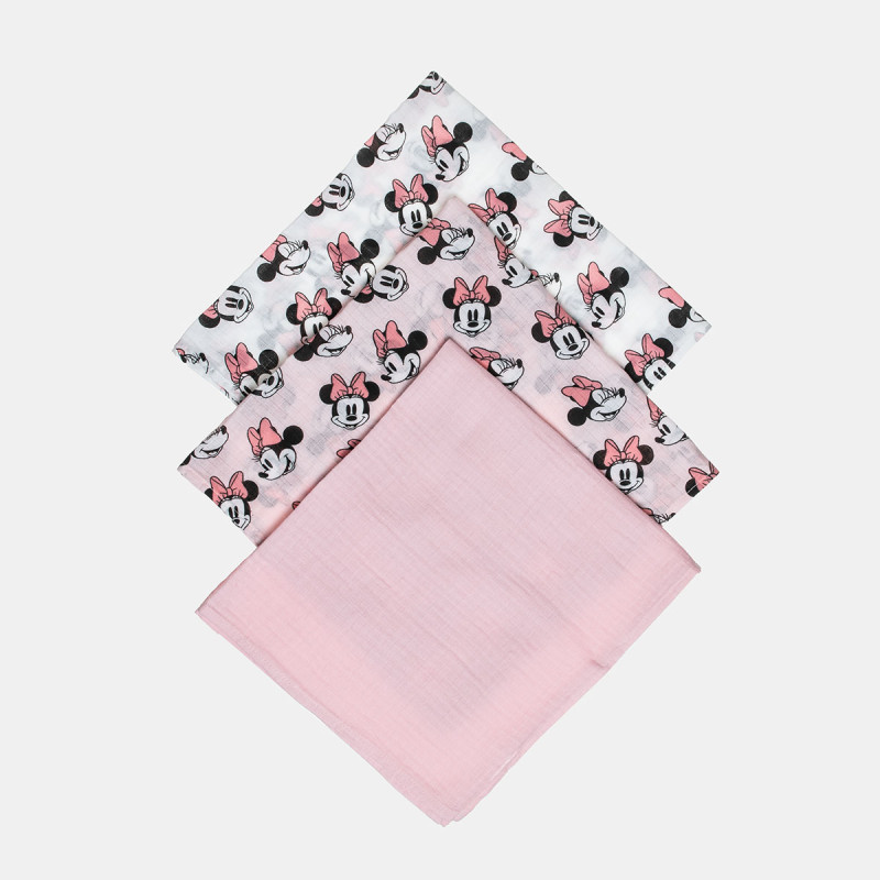 Muslin cloths Disney Minnie Mouse 3-pieces (70x70cm)