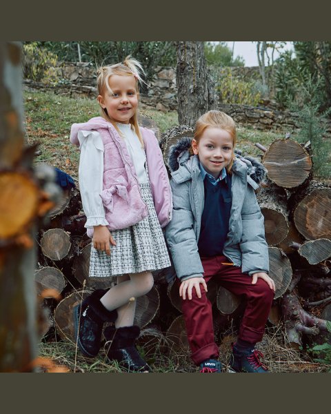 Vest jacket with faux fur (12 months-5 years)