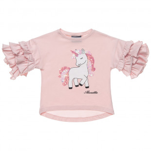 Μπλούζα με βολάν και παγιέτες  (2-5 ετών)