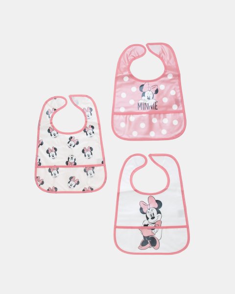 Bib set 3-pieces with pocket Disney Minnie Mouse