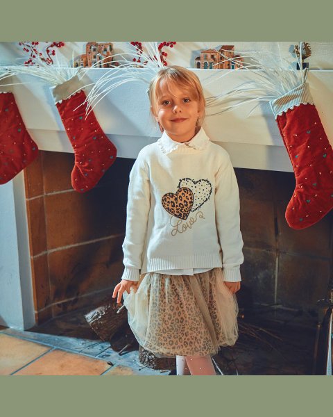 Set sweater with leopard skirt (12 months-5 years)