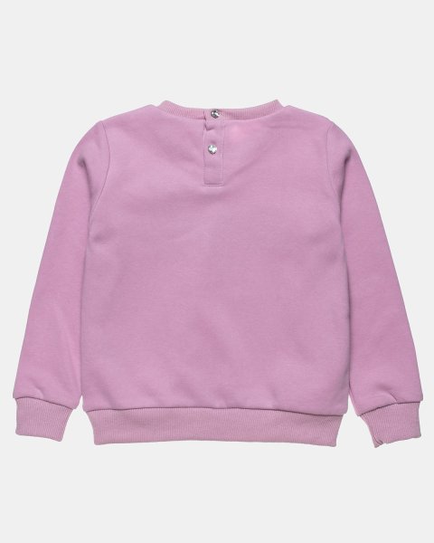 Long sleeve top cotton fleece blend with double sequins (12 months-5 years)