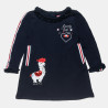 Dress cotton fleece blend with embroidery and sequins (12 months-5 years)