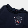 Dress cotton fleece blend with embroidery and sequins (12 months-5 years)