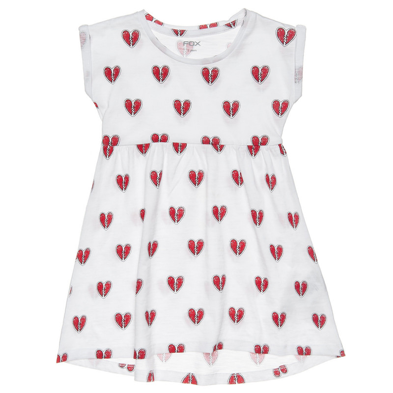 Φόρεμα με μοτίβο καρδιές (9 μηνών-3 ετών)
