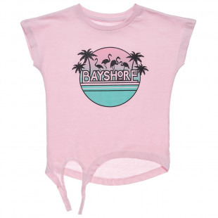 Μπλούζα με τύπωμα και δέσιμο μπροστά (6-16 ετών)