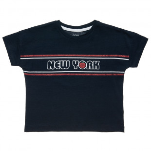 Μπλούζα με μεταλλιζέ τύπωμα (6-16 ετών)