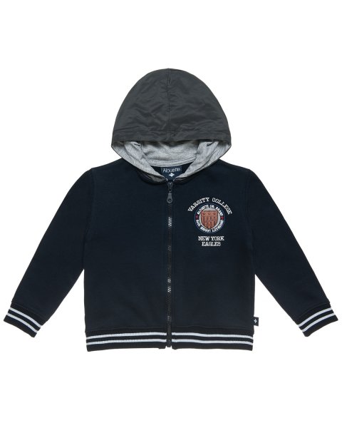 Patch Zip Through Hoodie