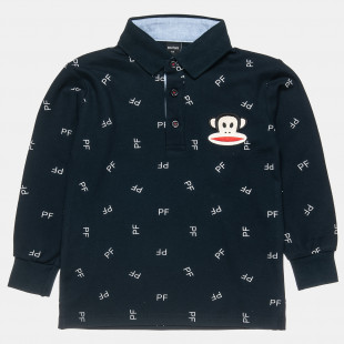 Long sleeve polo pique top Paul Frank with embroidery (6-16 years)