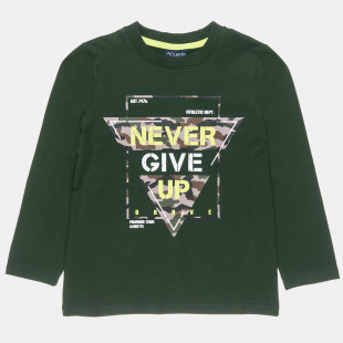 Long sleeve top with military print (6-16 years)