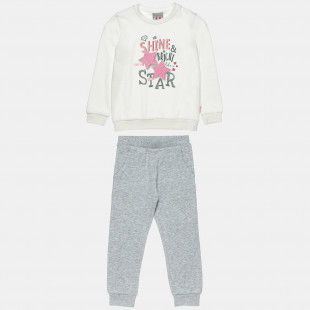 Tracksuit Five Star with glitter detail print (18 months-5 years)