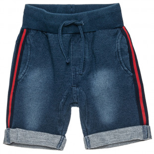 Βερμούδα τζιν με ρίγα στο πλάι (12 μηνών-3 ετών)