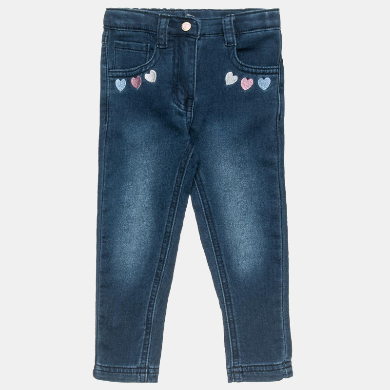 Denim pants with embroidery (2-5 years)