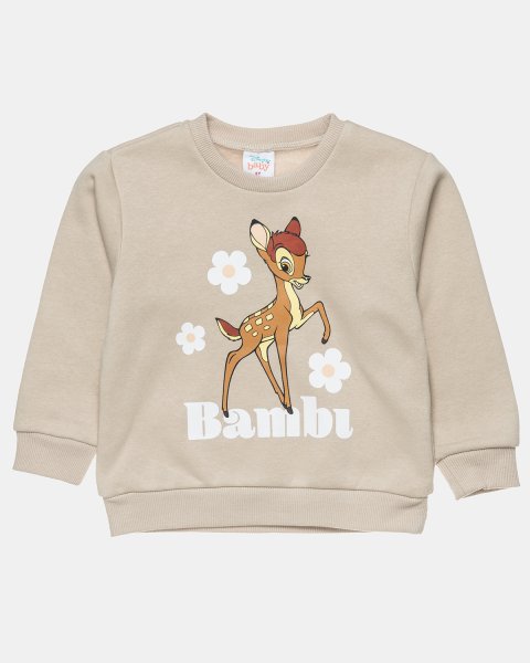 Long sleeve top Disney Bambi cotton fleece blend with print (12 months-4 years)