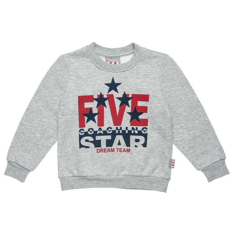 Σετ Φόρμας Five Star μπλούζα μελανζέ με τύπωμα και παντελόνι με κορδόνι (18 μηνών-5 ετών)