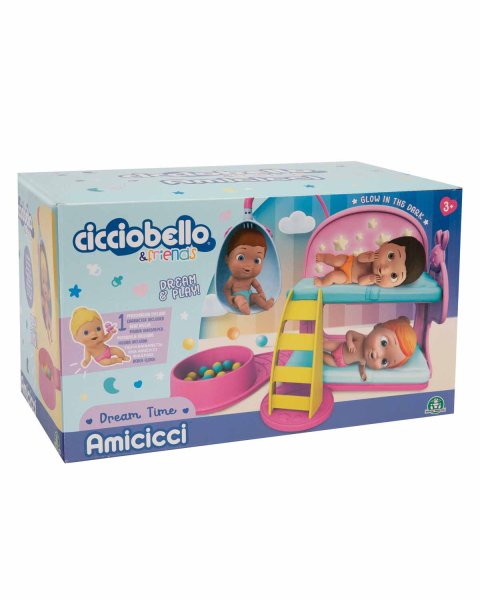 Κούκλα Cicciobello Amicicci Dream Time με κρεβατάκι (3+ ετών)