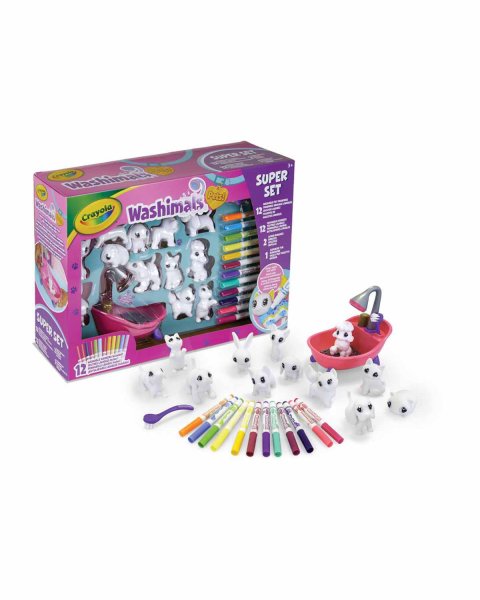 Σετ Ζωγραφικής Crayola Washimals με 12 ζωάκια (3+ ετών)