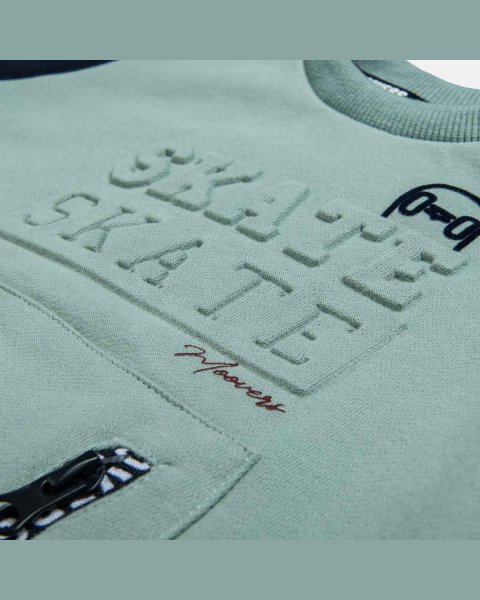 Tracksuit cotton fleece blend Moovers with embossed lettering (18 months-5 years)