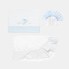 3-pack blue bedding set (pillowcase, sheet & fitted sheet 120X180)