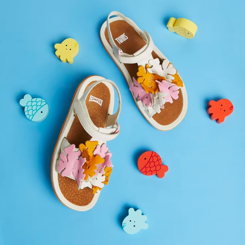 Shoes Sandal Geox with flowers K800582-002 (Size 25-27)