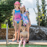 Swimsuit True Blue with shiny details (6-14 years)