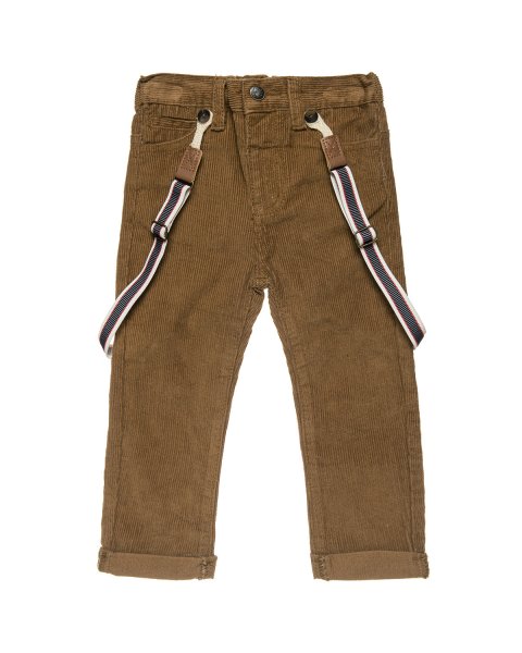 Corduroy pants with detachable straps (9 months-3 years)