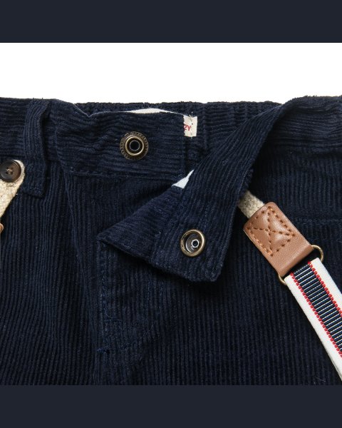 Corduroy pants with detachable straps (9 months-3 years)