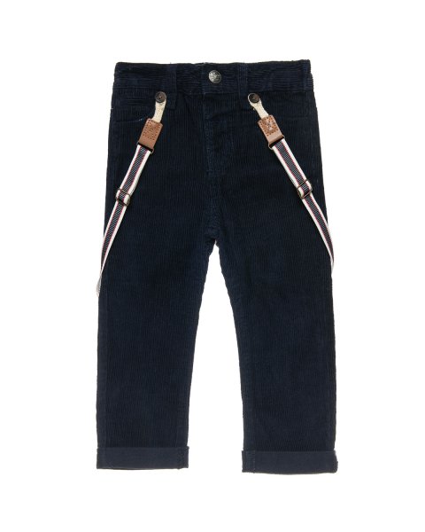 Corduroy pants with detachable straps (9 months-3 years)