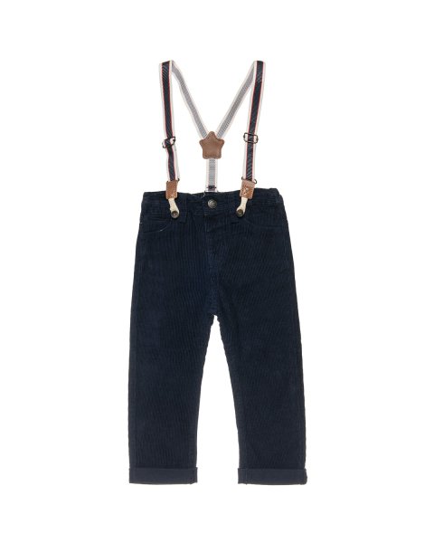 Corduroy pants with detachable straps (9 months-3 years)