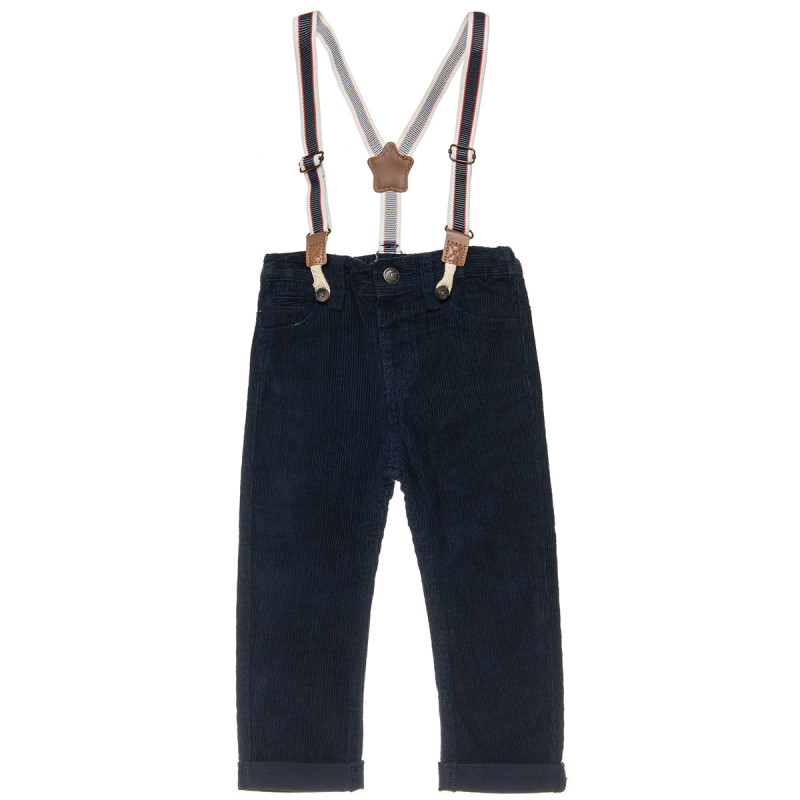 Corduroy pants with detachable straps (9 months-3 years)