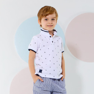 T-Shirt polo pique with pattern (12 months-5 years)