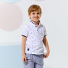 T-Shirt polo pique with pattern (12 months-5 years)