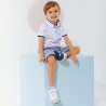 T-Shirt polo pique with pattern (12 months-5 years)