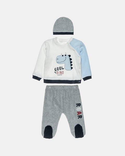 Set top with embroidery design and pants (3-12 months)