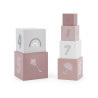 Wooden pink blocks with numbers label label (12+ months)