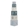 Wooden blue blocks with numbers label label (12+ months)