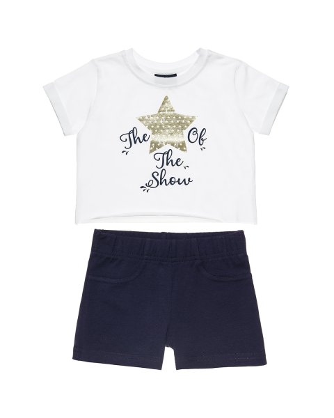 Set Five Star cropped blouse and sorts (18 months-5 years)