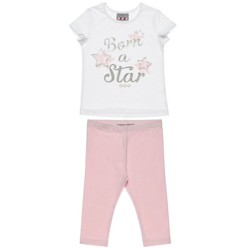 Set Five Star blouse with Foil print and leggings (12 months-5 years)