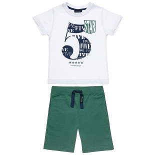 Set Five Star blouse with print and pants (9 months-5 years)