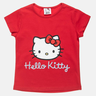 Μπλούζα Hello Kitty με γυαλιστερό τύπωμα (12 μηνών-5 ετών)