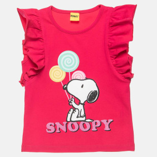 Μπλούζα Snoopy με glitter τύπωμα (12 μηνών-5 ετών)