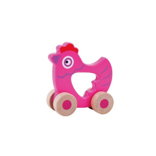 Wooden chicken toy nwith wheels Jumini (12+ months)