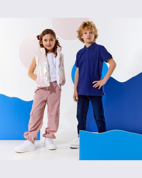 Double sided vest jacket with metallic effect (6-14 years)