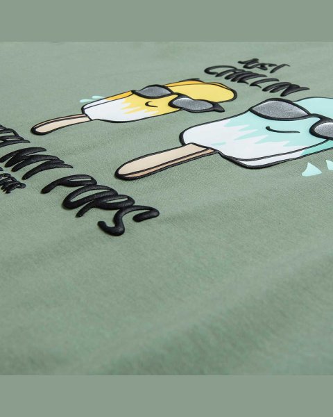T-Shirt Five Star with embossed and shiny details (12 months-5 years)
