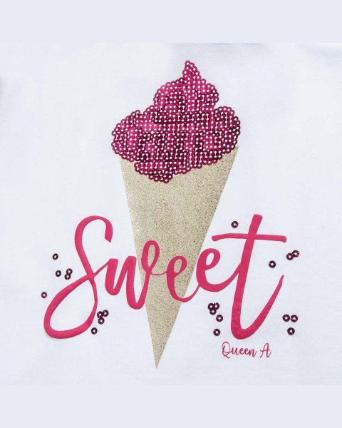 Top with glitter and cross back design (6-14 years)