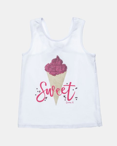 Top with glitter and cross back design (6-14 years)