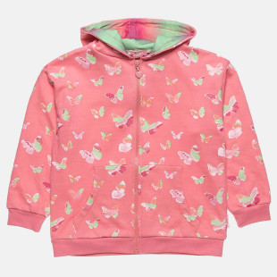 Hoodie with butterfies pattern (2-5 years)