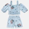 Set with embroidery and balloon sleeve (18 months-5 years)